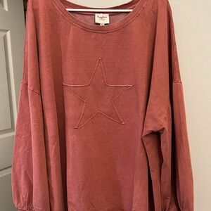 Hayden Terracotta Star patch Top